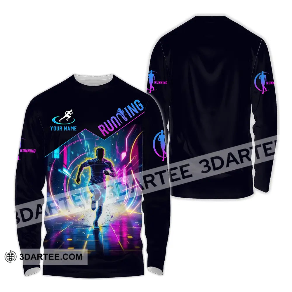 Unisex Shirt - Custom Running 3D Shirt Long Sleeve Shirt / S T-shirt