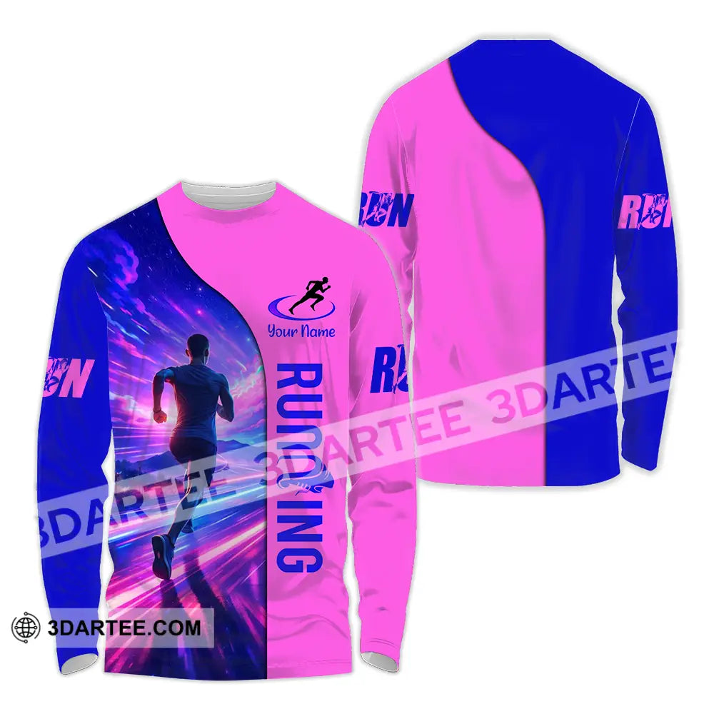 Unisex Shirt - Custom Running 3D Shirt Long Sleeve Shirt / S T-shirt