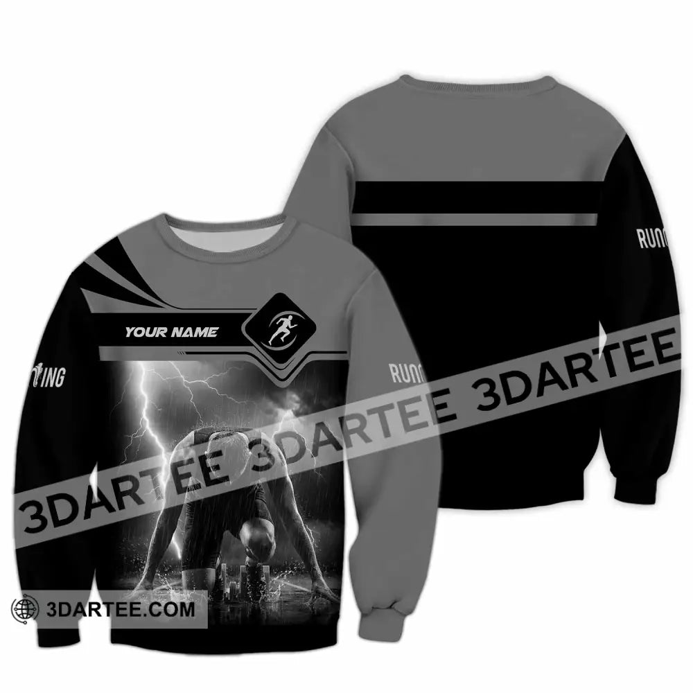 Unisex Shirt - Custom Running 3D Shirt Long Sleeve / S T-shirt