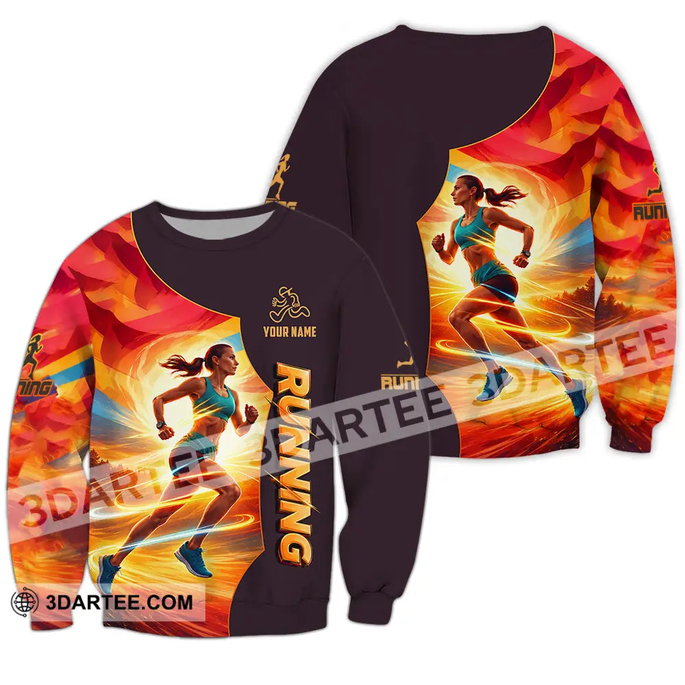 Unisex Shirt - Custom Running 3D Shirt Long Sleeve / S T-shirt
