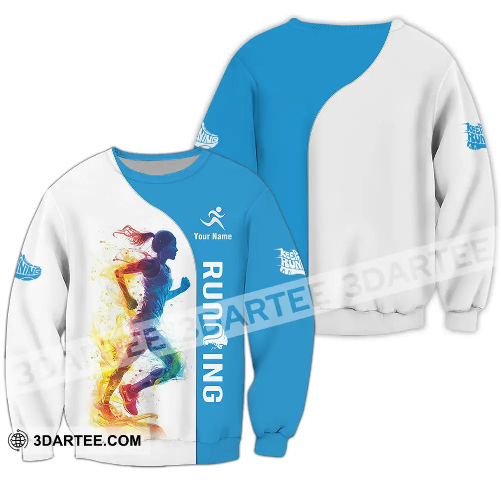 Unisex Shirt - Custom Running 3D Shirt Long Sleeve / S T-shirt