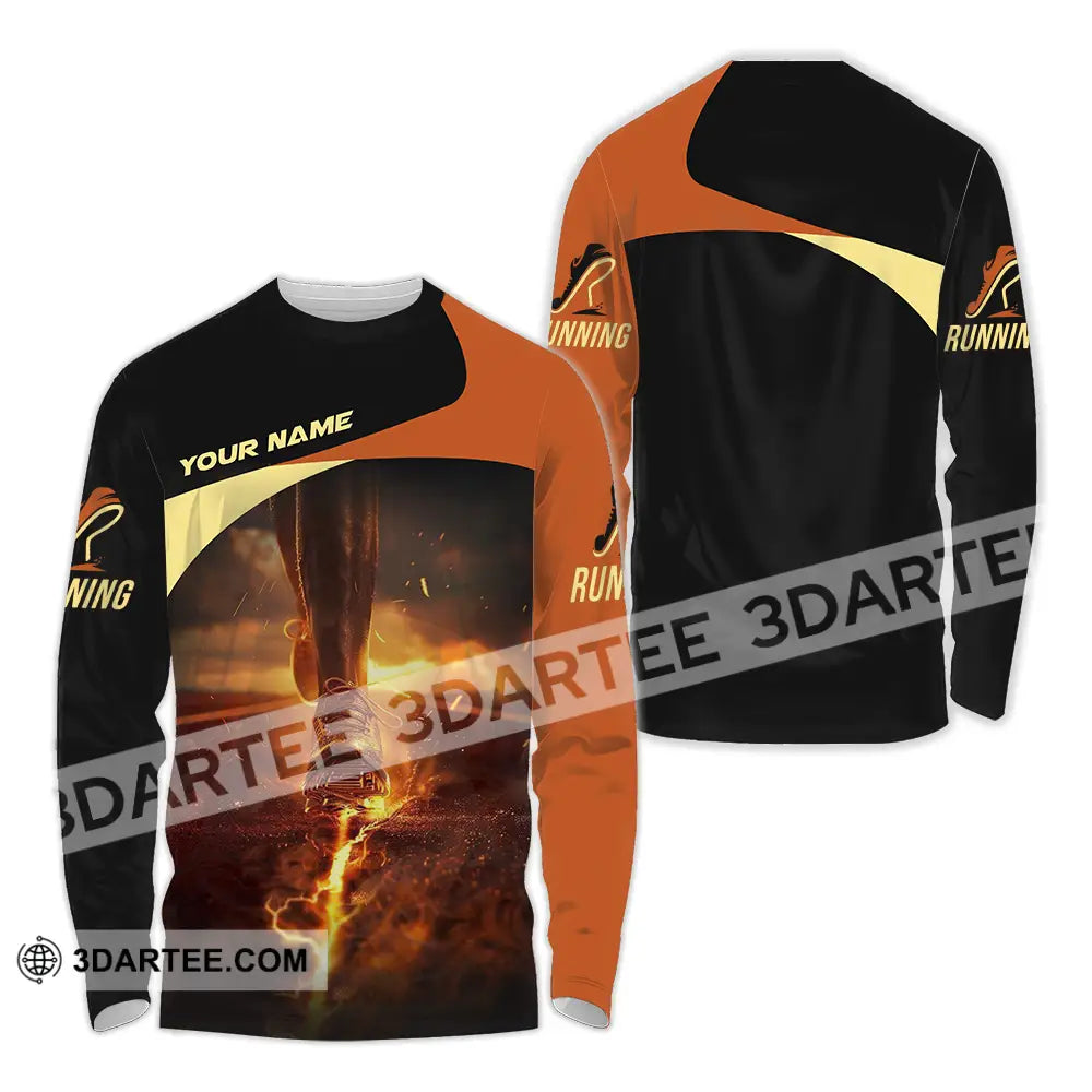 Unisex Shirt - Custom Running 3D Shirt Long Sleeve Shirt / S T-shirt