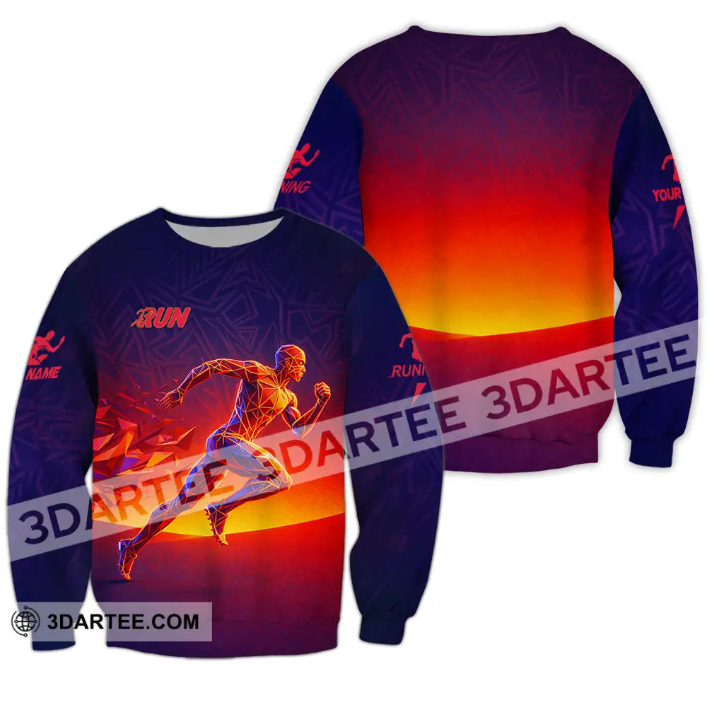 Unisex Shirt - Custom Running 3D Shirt Long Sleeve / S T-shirt