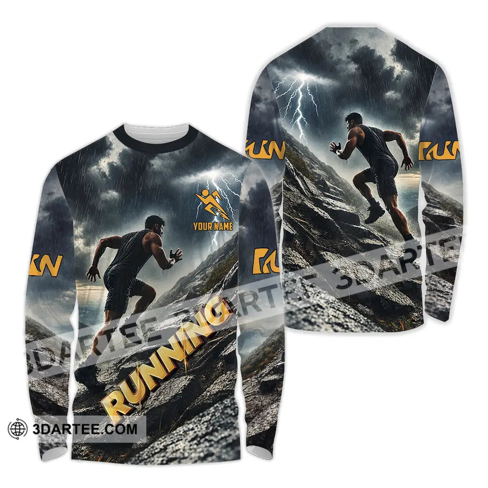 Unisex Shirt - Custom Running 3D Shirt Long Sleeve Shirt / S T-shirt