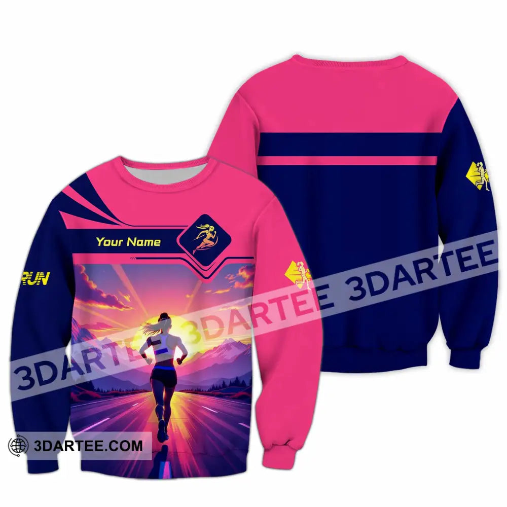 Unisex Shirt - Custom Running 3D Shirt Long Sleeve / S T-shirt