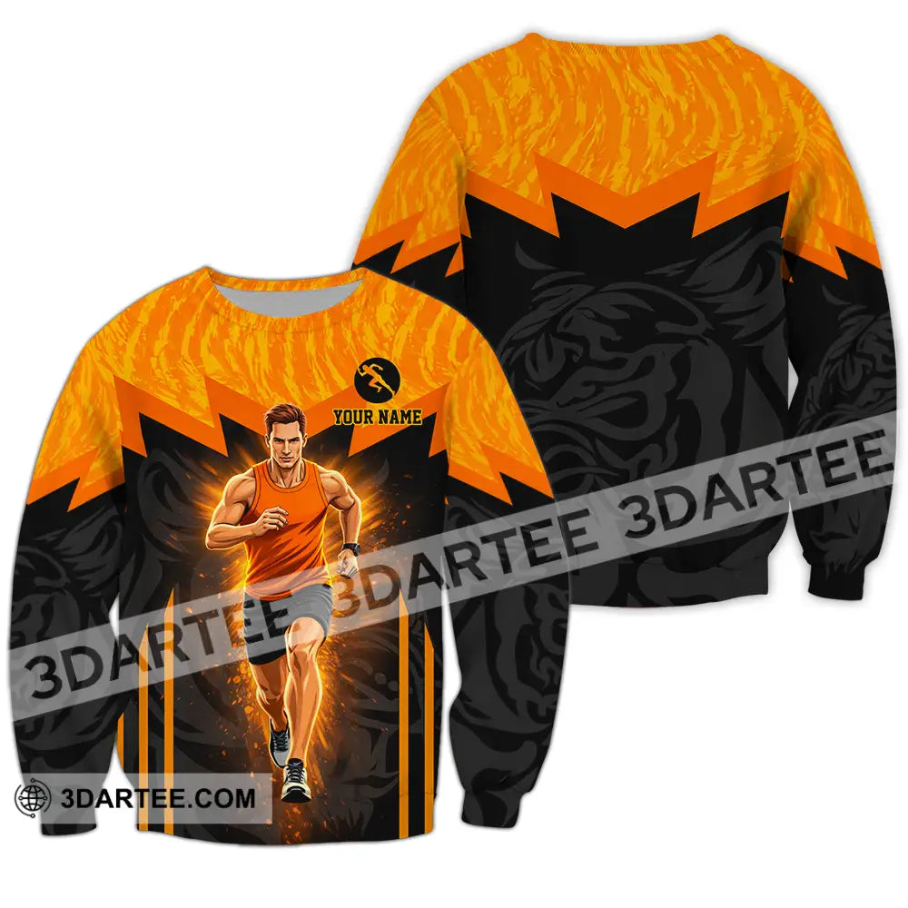 Unisex Shirt - Custom Running 3D Shirt Long Sleeve / S T-shirt