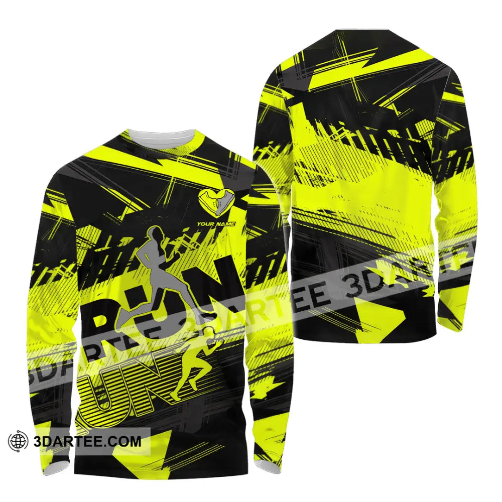 Unisex Shirt - Custom Running 3D Shirt Long Sleeve Shirt / S T-shirt