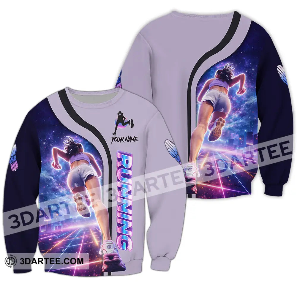 Unisex Shirt - Custom Running 3D Shirt Long Sleeve / S T-shirt