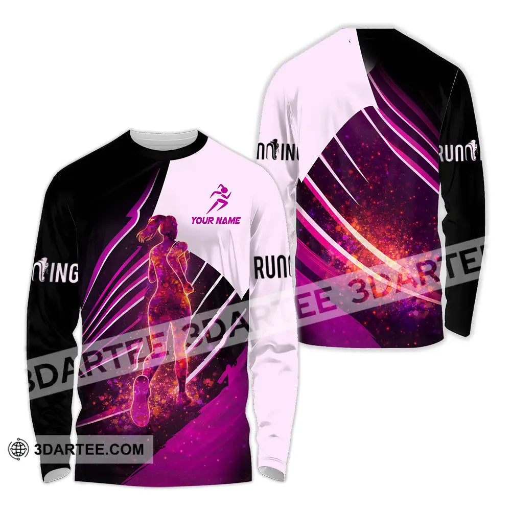 Unisex Shirt - Custom Running 3D Shirt Long Sleeve Shirt / S T-shirt