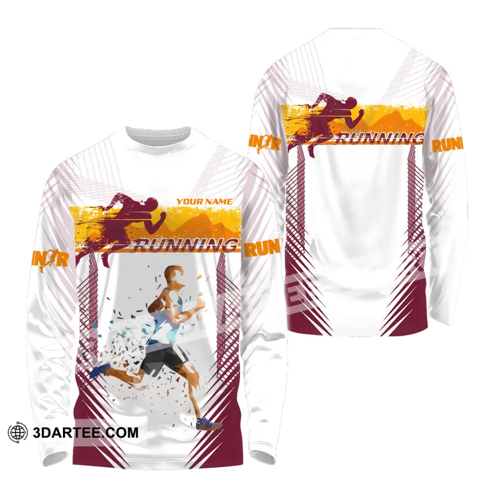 Unisex Shirt - Custom Running 3D Shirt Long Sleeve Shirt / S T-shirt