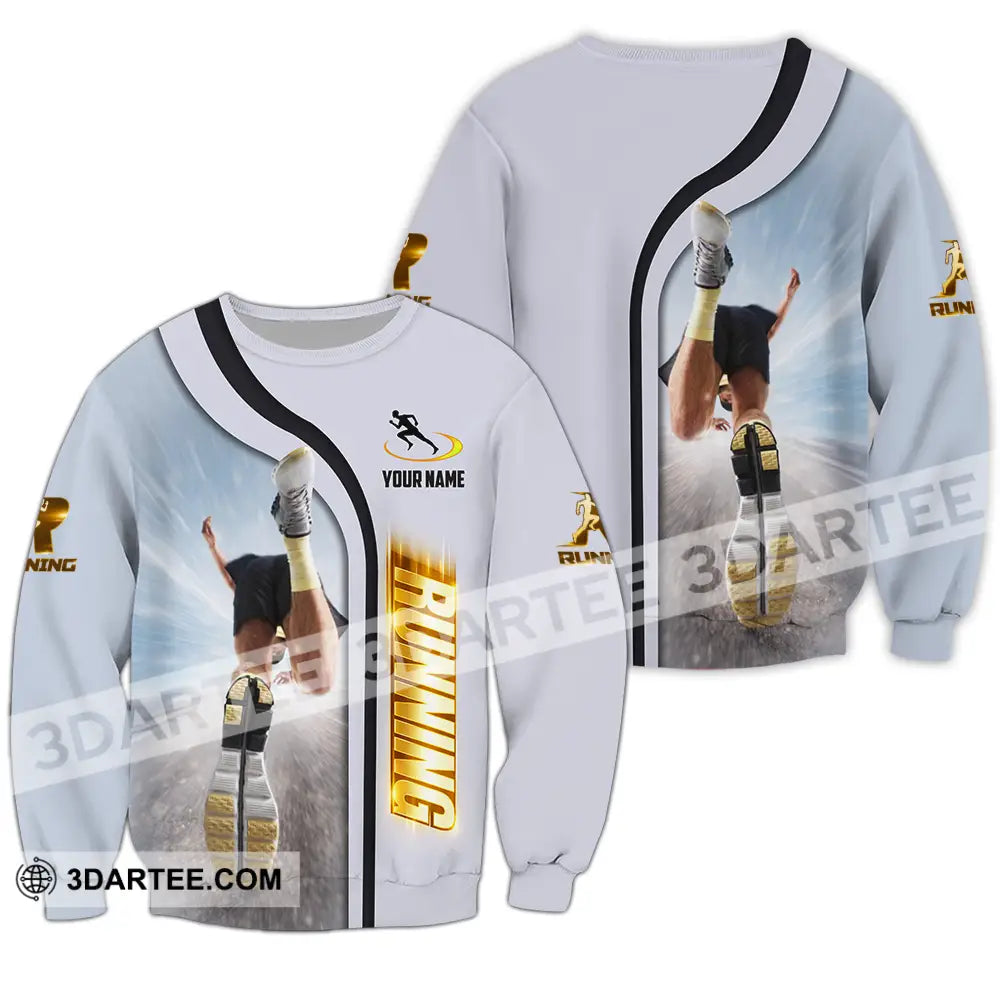 Unisex Shirt - Custom Running 3D Shirt Long Sleeve / S T-shirt
