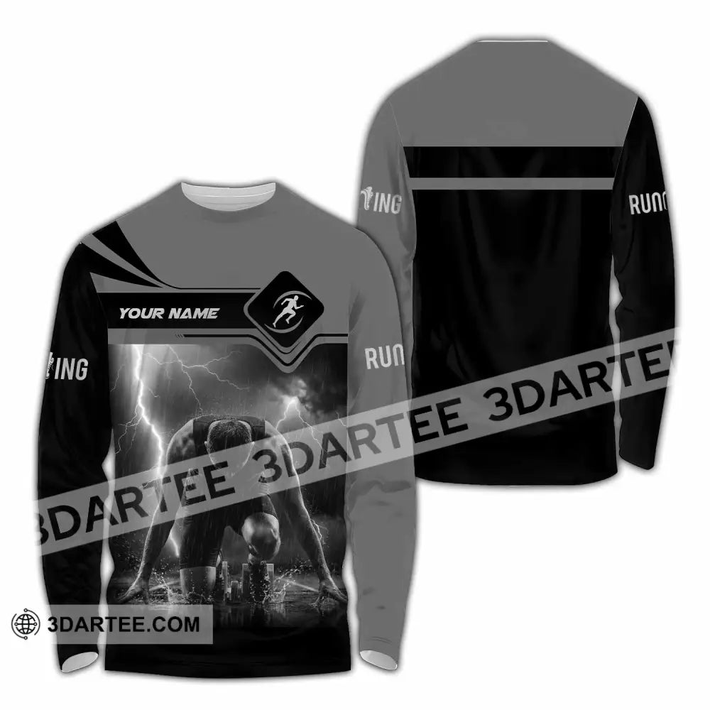 Unisex Shirt - Custom Running 3D Shirt Long Sleeve Shirt / S T-shirt