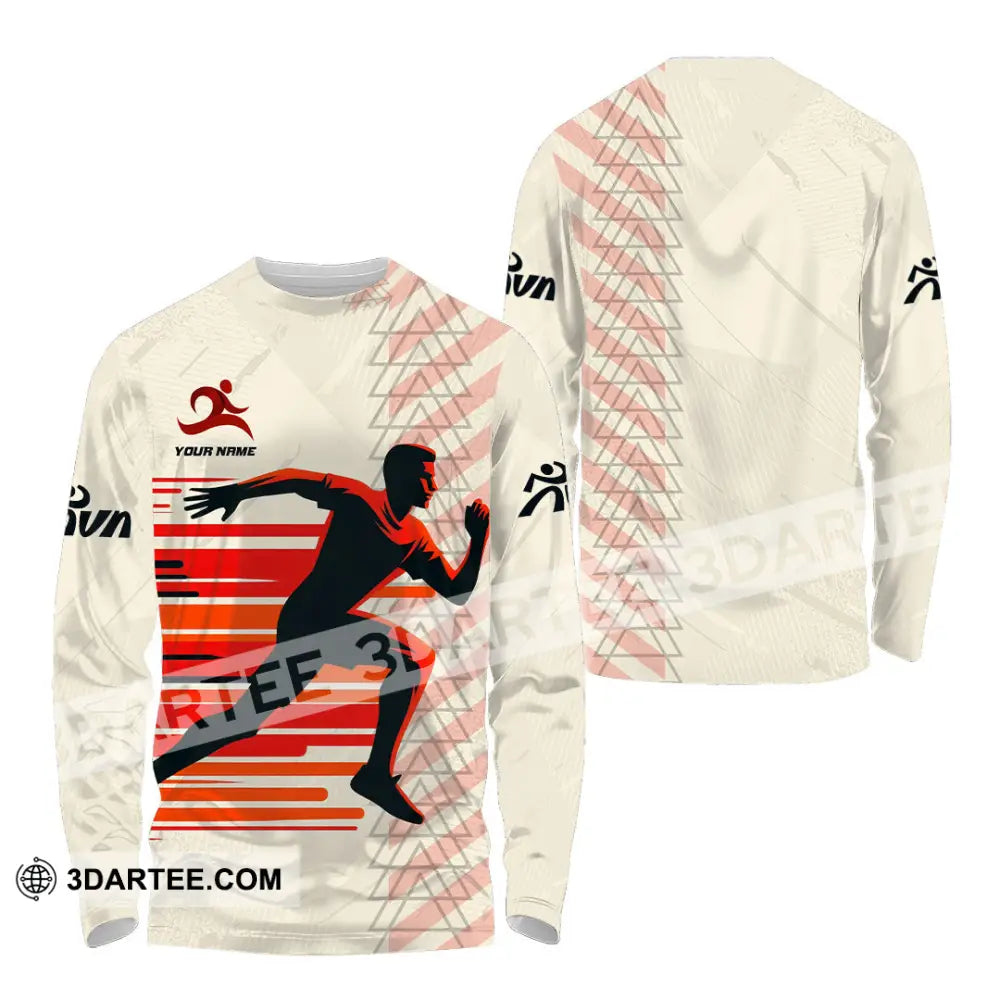 Unisex Shirt - Custom Running 3D Shirt Long Sleeve Shirt / S T-shirt