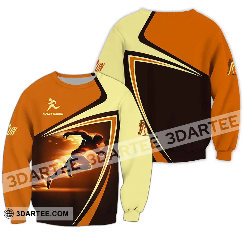Unisex Shirt - Custom Running 3D Shirt Long Sleeve / S T-shirt