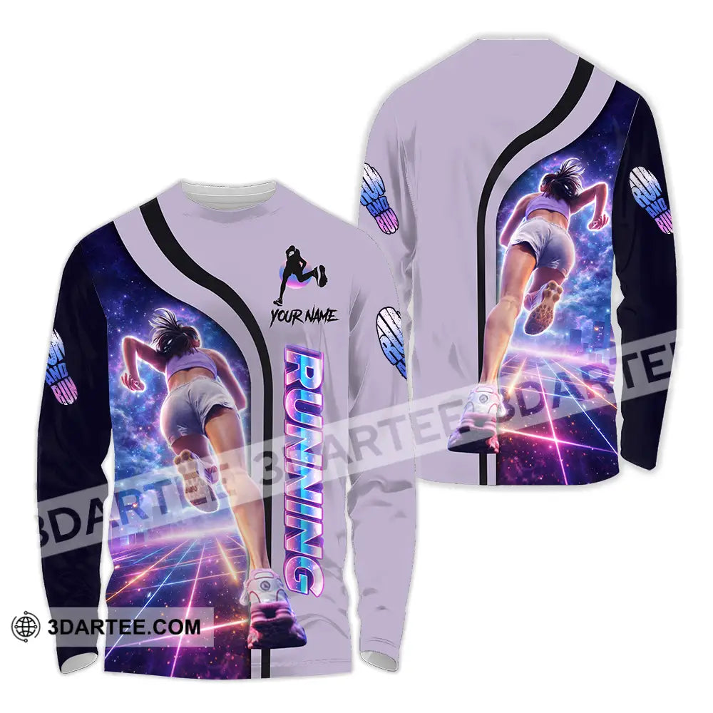 Unisex Shirt - Custom Running 3D Shirt Long Sleeve Shirt / S T-shirt