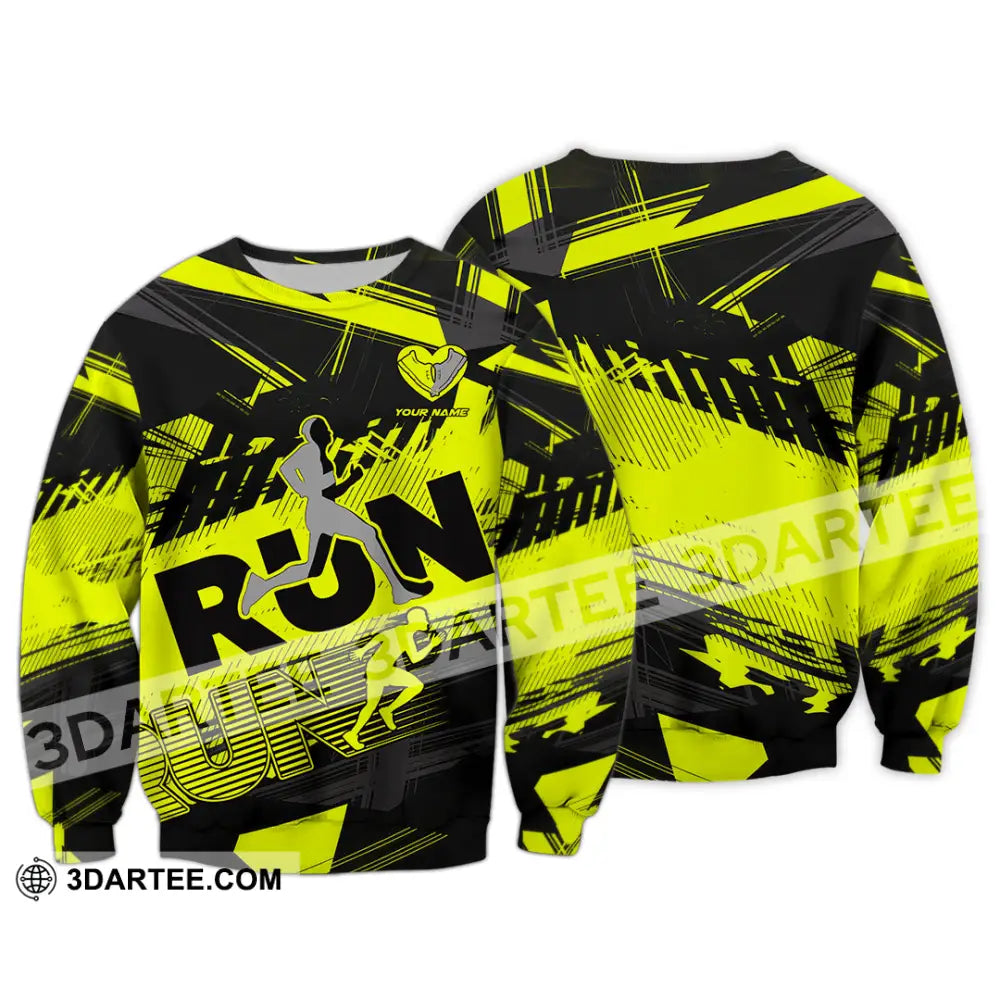 Unisex Shirt - Custom Running 3D Shirt Long Sleeve / S T-shirt