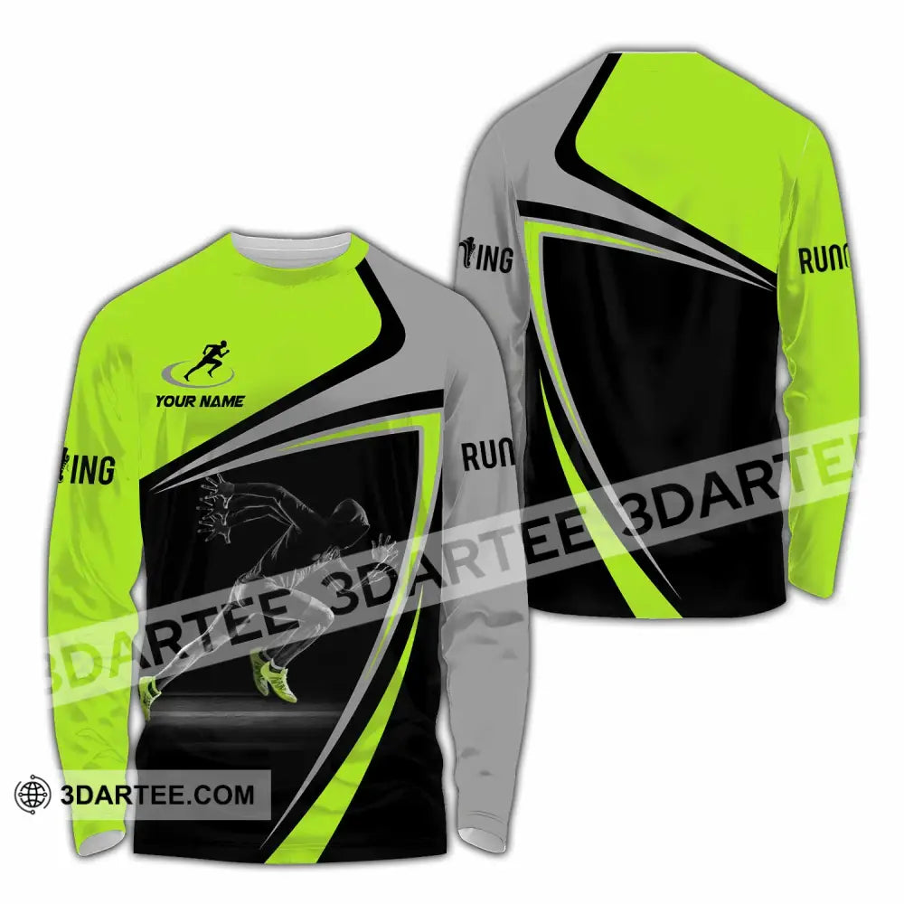 Unisex Shirt - Custom Running 3D Shirt Long Sleeve Shirt / S T-shirt