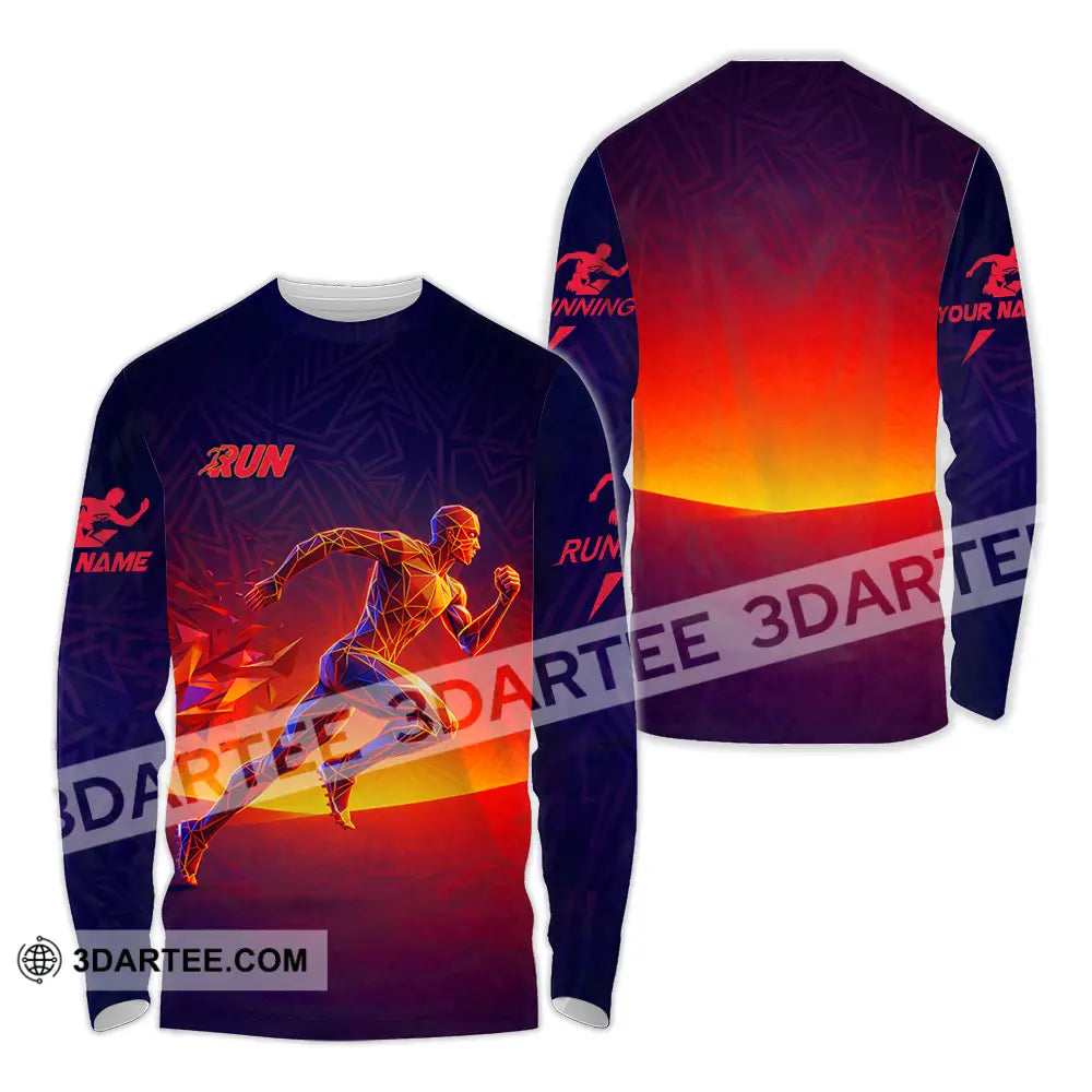 Unisex Shirt - Custom Running 3D Shirt Long Sleeve Shirt / S T-shirt