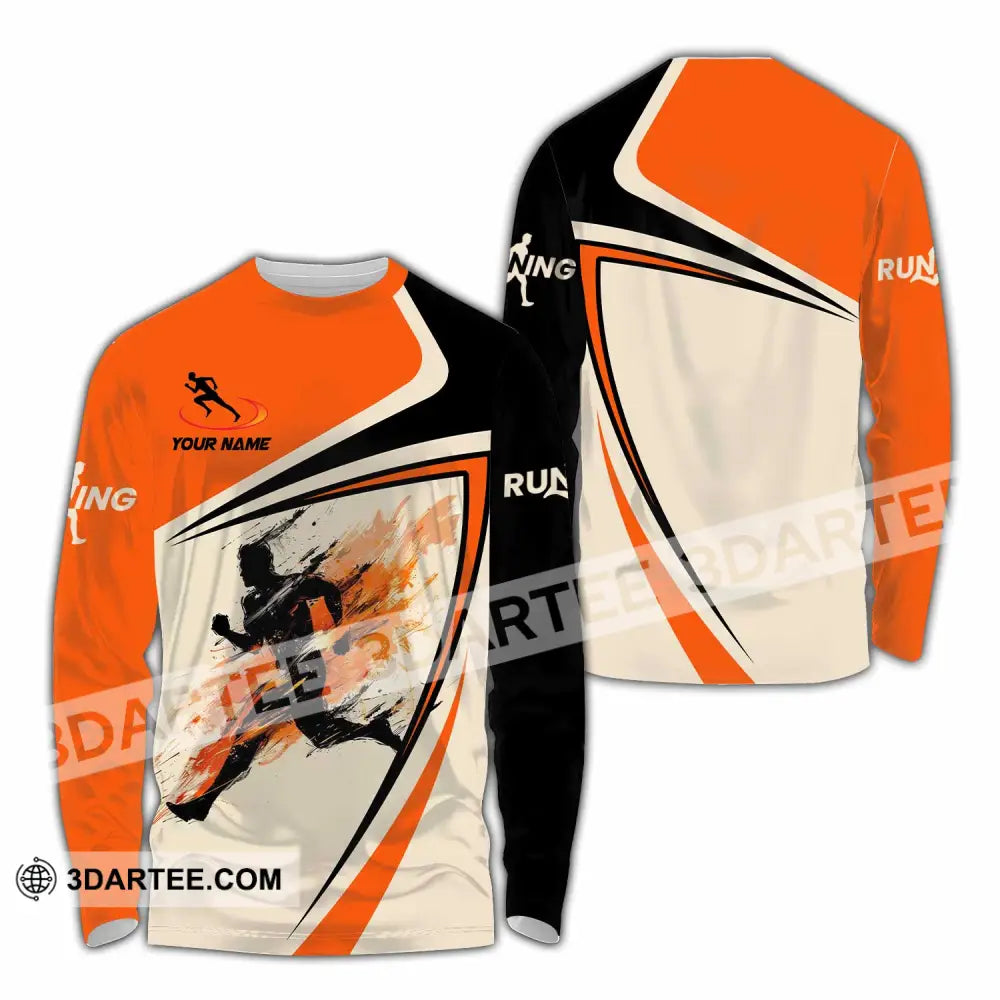 Unisex Shirt - Custom Running 3D Shirt Long Sleeve Shirt / S T-shirt