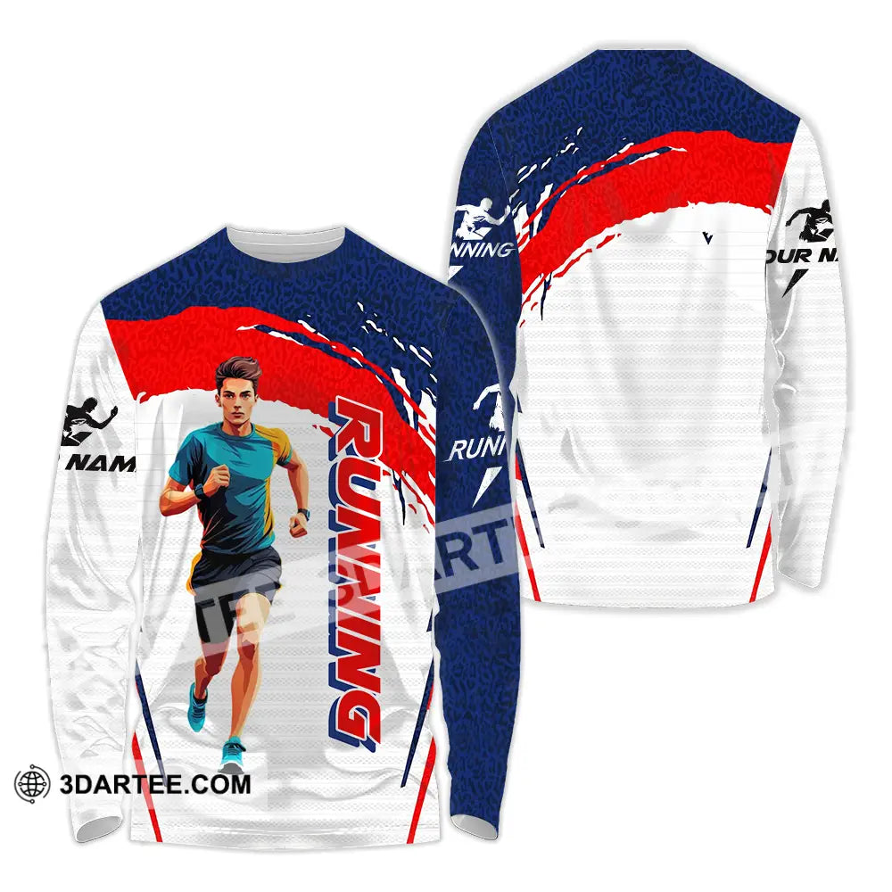 Unisex Shirt - Custom Running 3D Shirt Long Sleeve Shirt / S T-shirt