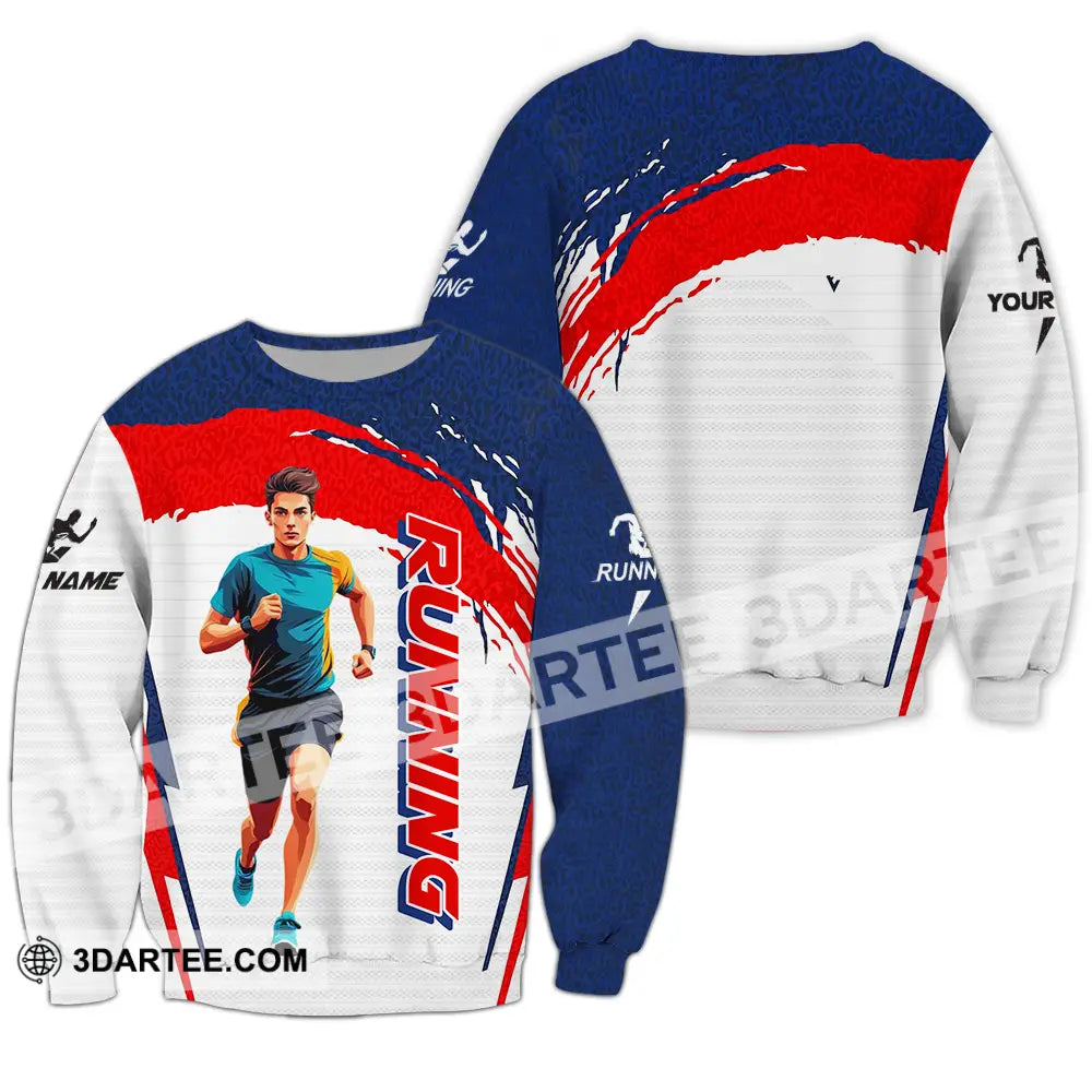 Unisex Shirt - Custom Running 3D Shirt Long Sleeve / S T-shirt