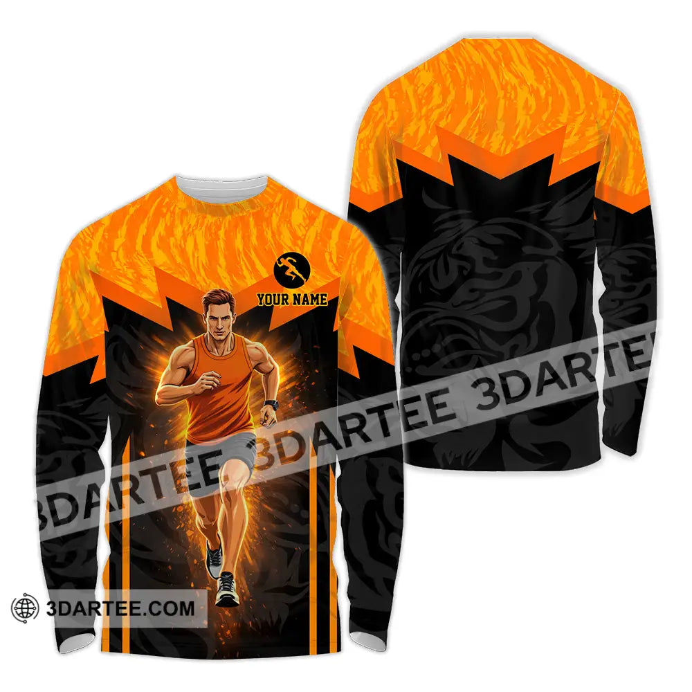 Unisex Shirt - Custom Running 3D Shirt Long Sleeve Shirt / S T-shirt