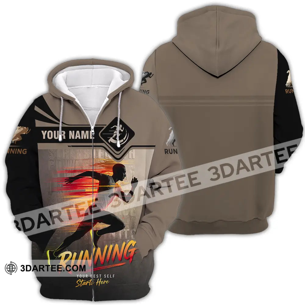 Unisex Shirt - Custom Running 3D Shirt - Zipper Hoodie / S - T-shirt