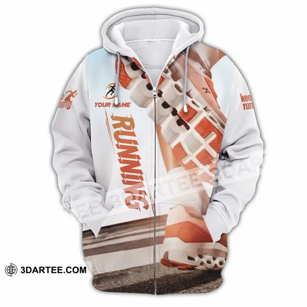 Unisex Shirt - Custom Running 3D Shirt Zipper Hoodie / S T-shirt