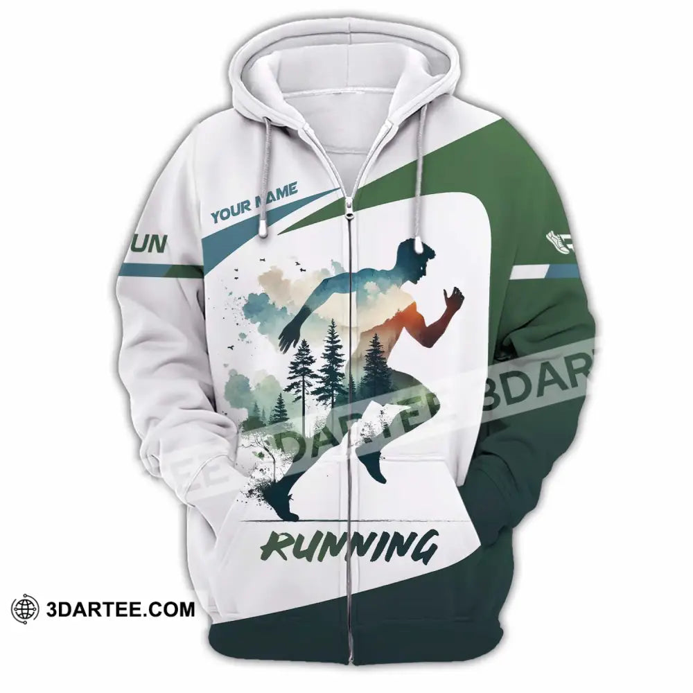 Unisex Shirt - Custom Running 3D Shirt Zipper Hoodie / S T-shirt