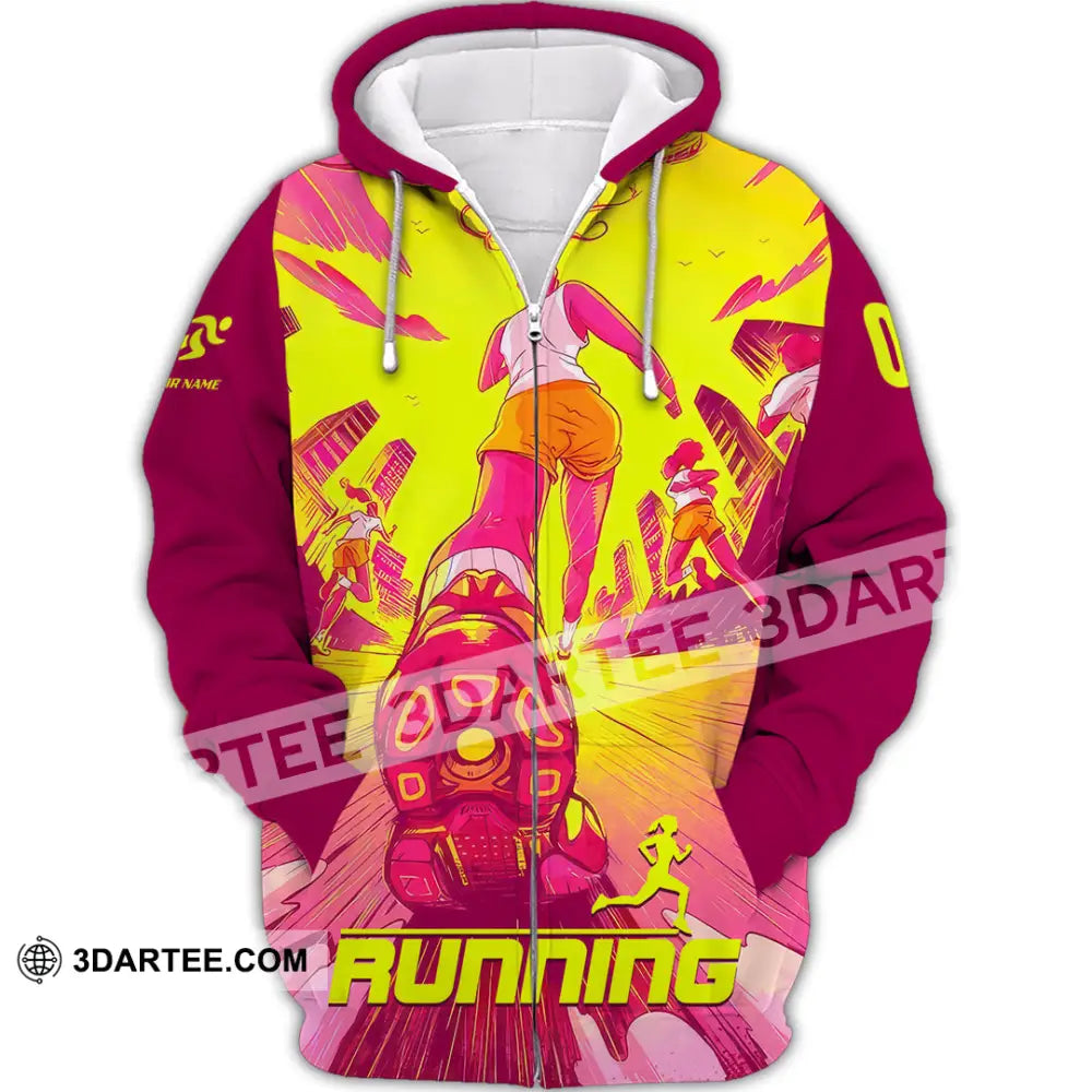 Unisex Shirt - Custom Running 3D Shirt - Zipper Hoodie / S - T-shirt