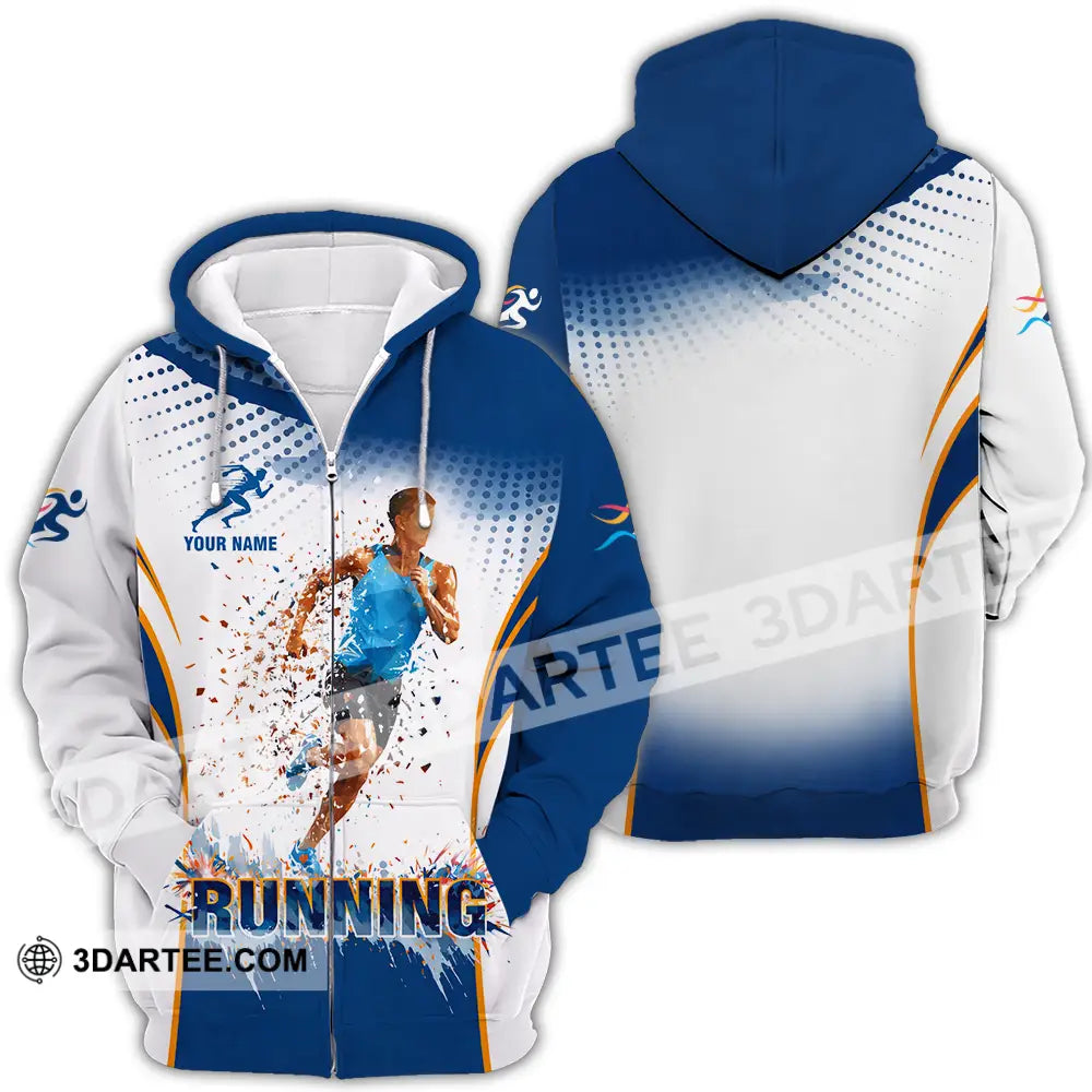 Unisex Shirt - Custom Running 3D Shirt Zipper Hoodie / S T-shirt