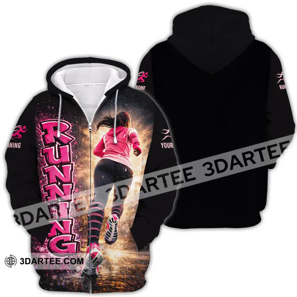 Unisex Shirt - Custom Running 3D Shirt Zipper Hoodie / S T-shirt