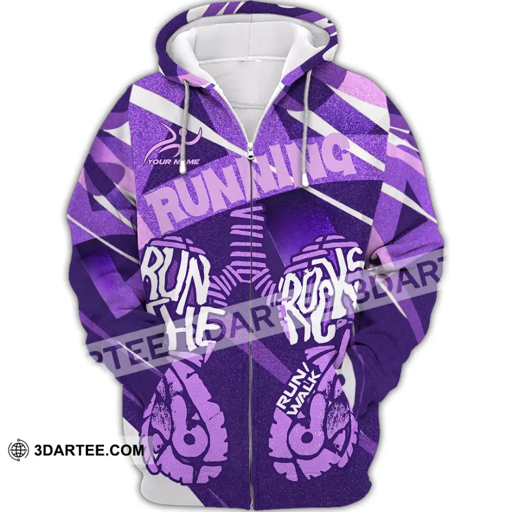 Unisex Shirt - Custom Running 3D Shirt Zipper Hoodie / S T-shirt