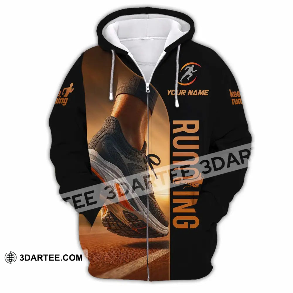 Unisex Shirt - Custom Running 3D Shirt Zipper Hoodie / S T-shirt