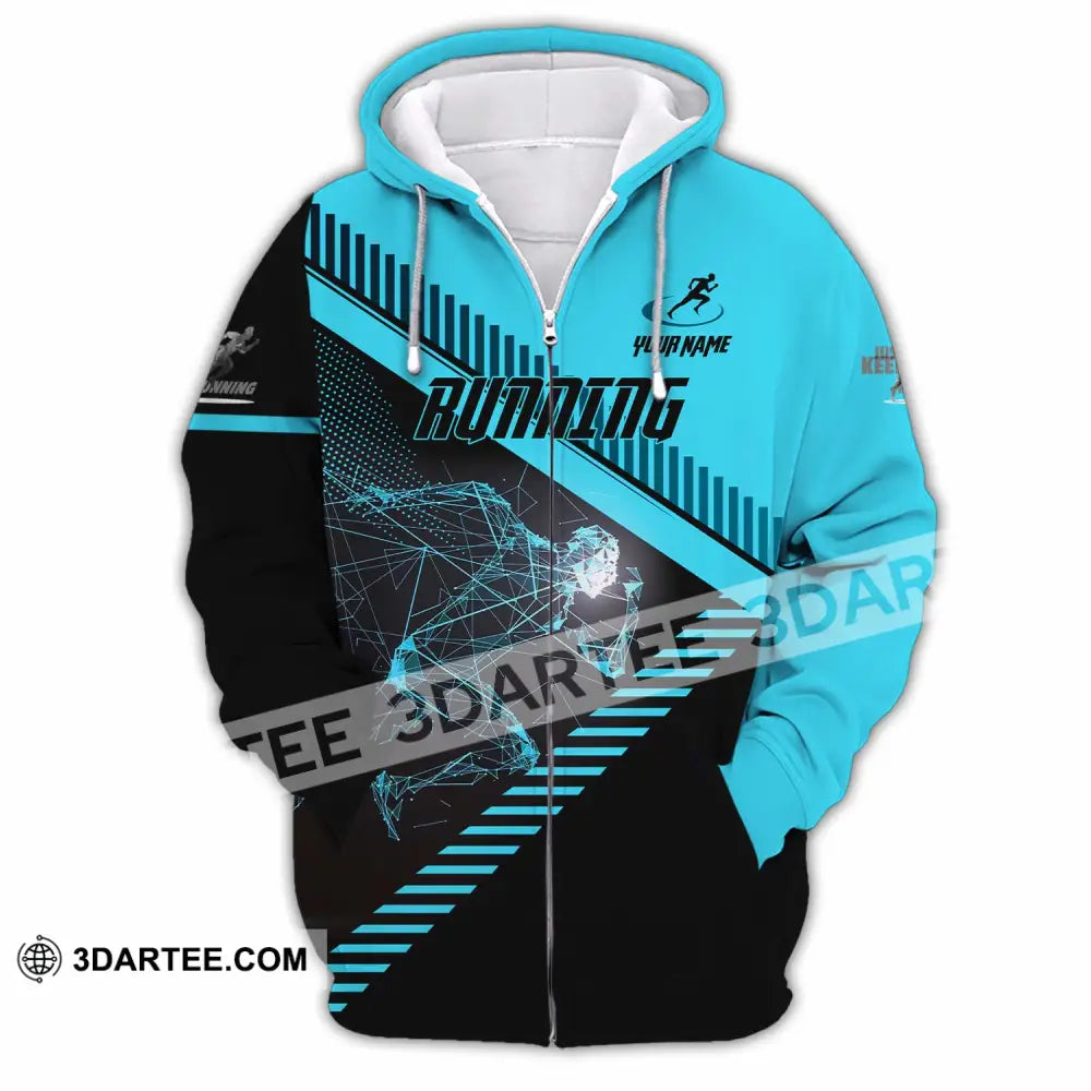 Unisex Shirt - Custom Running 3D Shirt Zipper Hoodie / S T-shirt