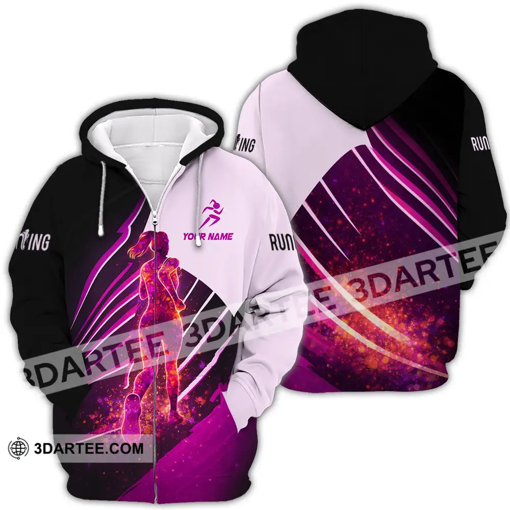 Unisex Shirt - Custom Running 3D Shirt Zipper Hoodie / S T-shirt