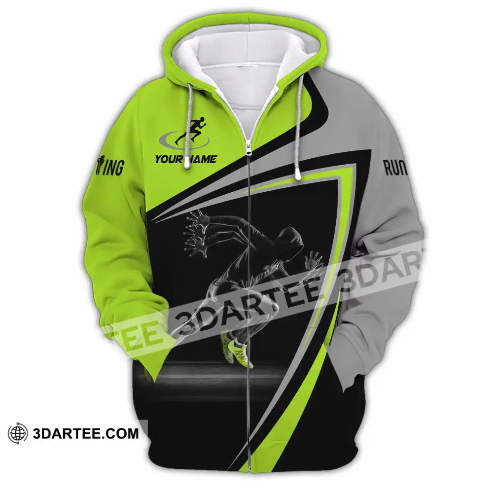 Unisex Shirt - Custom Running 3D Shirt Zipper Hoodie / S T-shirt