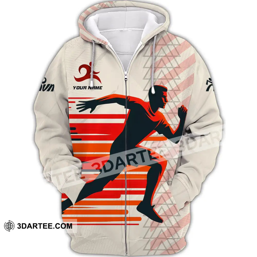 Unisex Shirt - Custom Running 3D Shirt Zipper Hoodie / S T-shirt