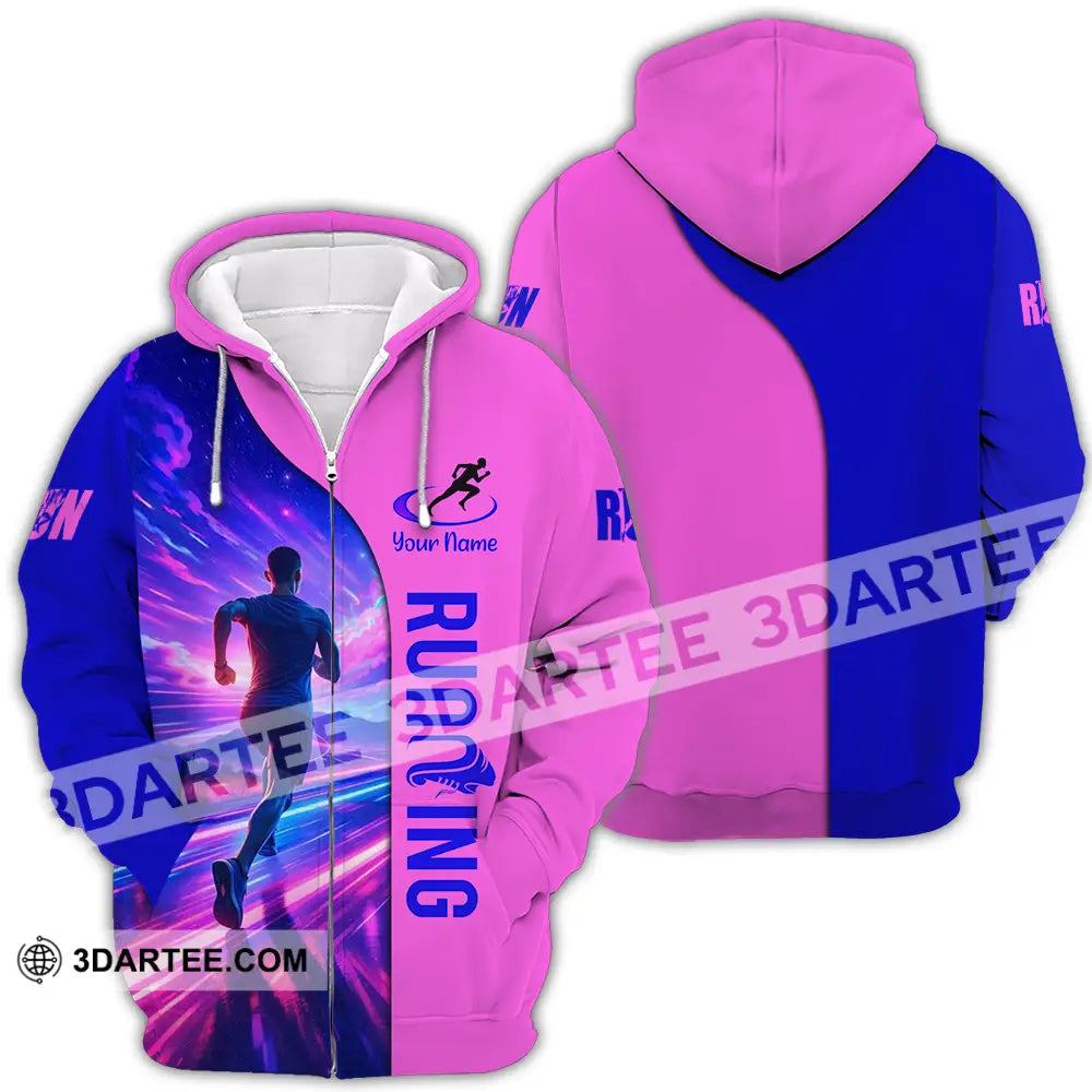 Unisex Shirt - Custom Running 3D Shirt Zipper Hoodie / S T-shirt