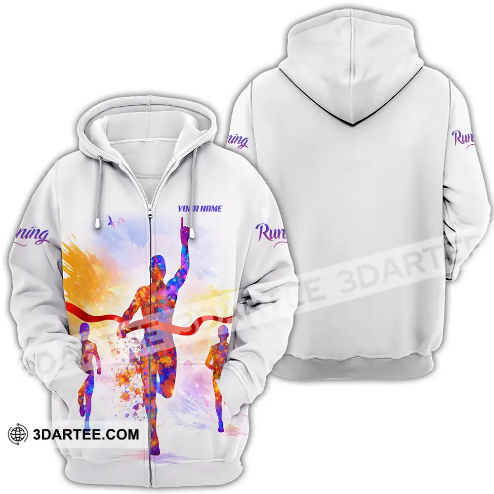 Unisex Shirt - Custom Running 3D Shirt - Zipper Hoodie / S - T-shirt
