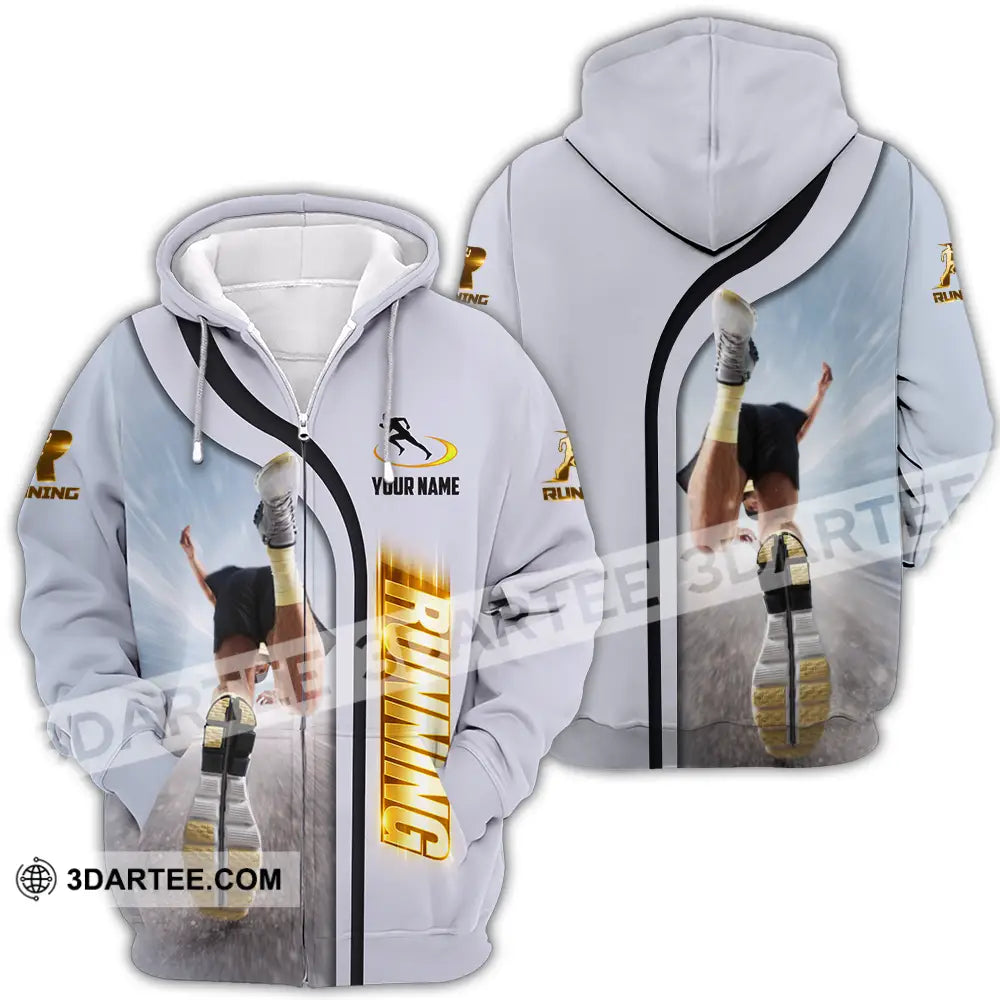 Unisex Shirt - Custom Running 3D Shirt Zipper Hoodie / S T-shirt