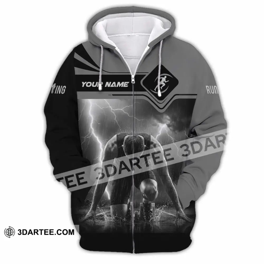 Unisex Shirt - Custom Running 3D Shirt Zipper Hoodie / S T-shirt