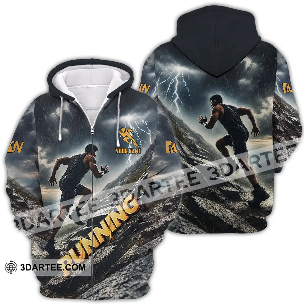 Unisex Shirt - Custom Running 3D Shirt Zipper Hoodie / S T-shirt