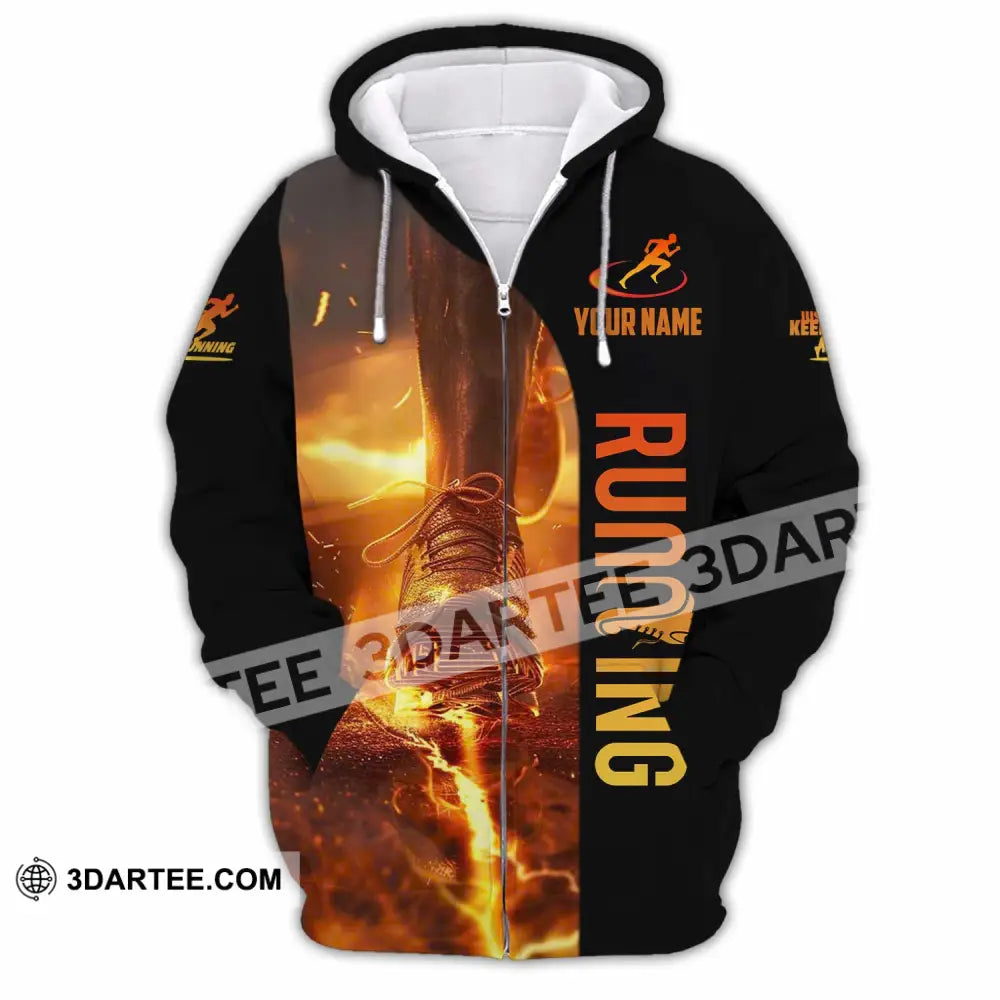 Unisex Shirt - Custom Running 3D Shirt - Zipper Hoodie / S - T-shirt