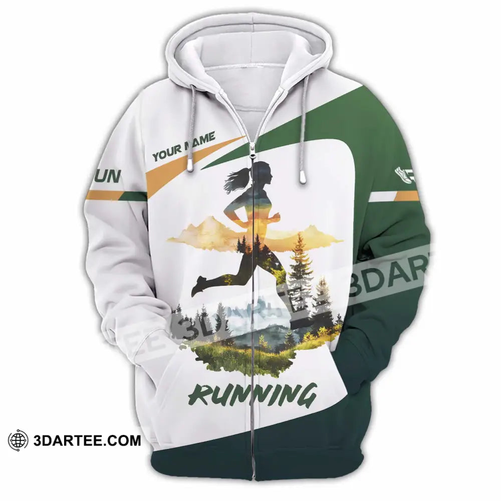Unisex Shirt - Custom Running 3D Shirt Zipper Hoodie / S T-shirt