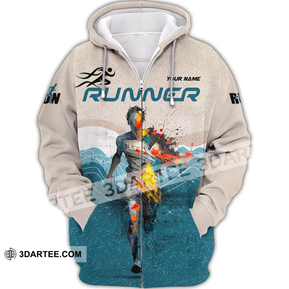 Unisex Shirt - Custom Running 3D Shirt - Zipper Hoodie / S - T-shirt