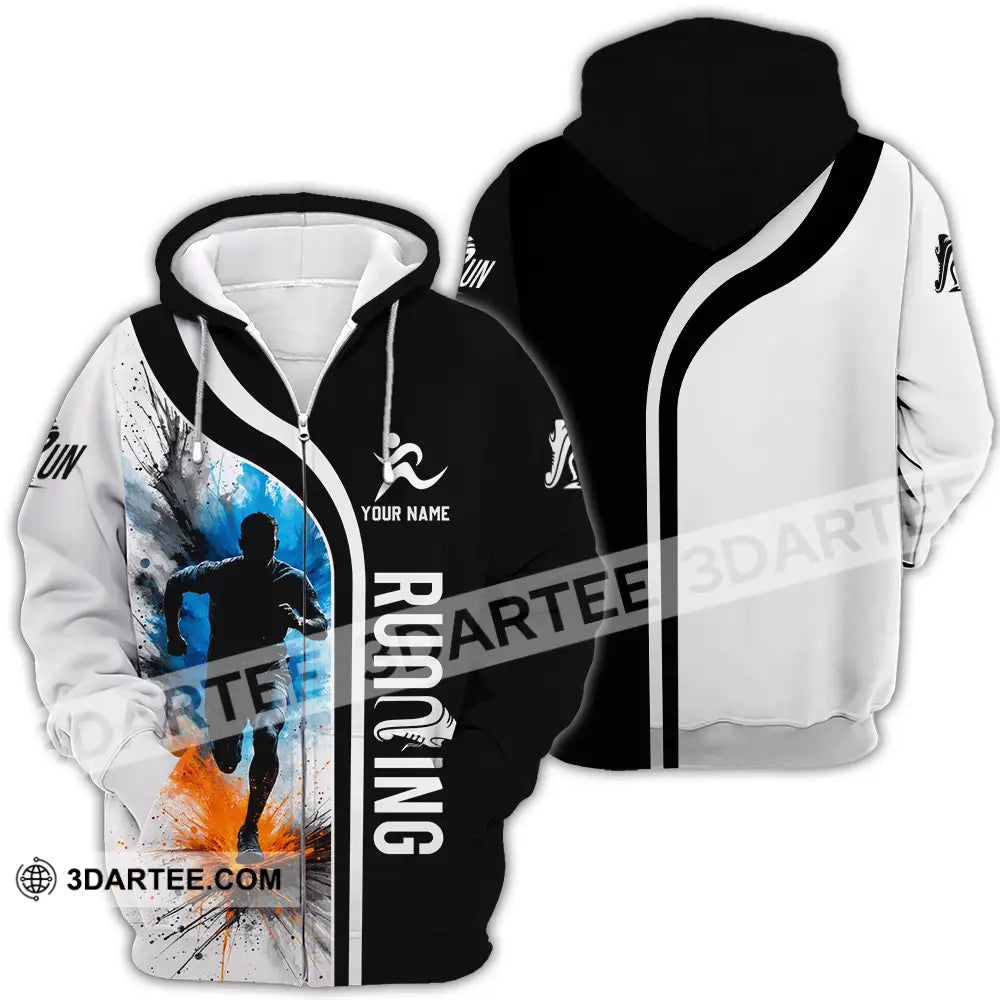 Unisex Shirt - Custom Running 3D Shirt Zipper Hoodie / S T-shirt