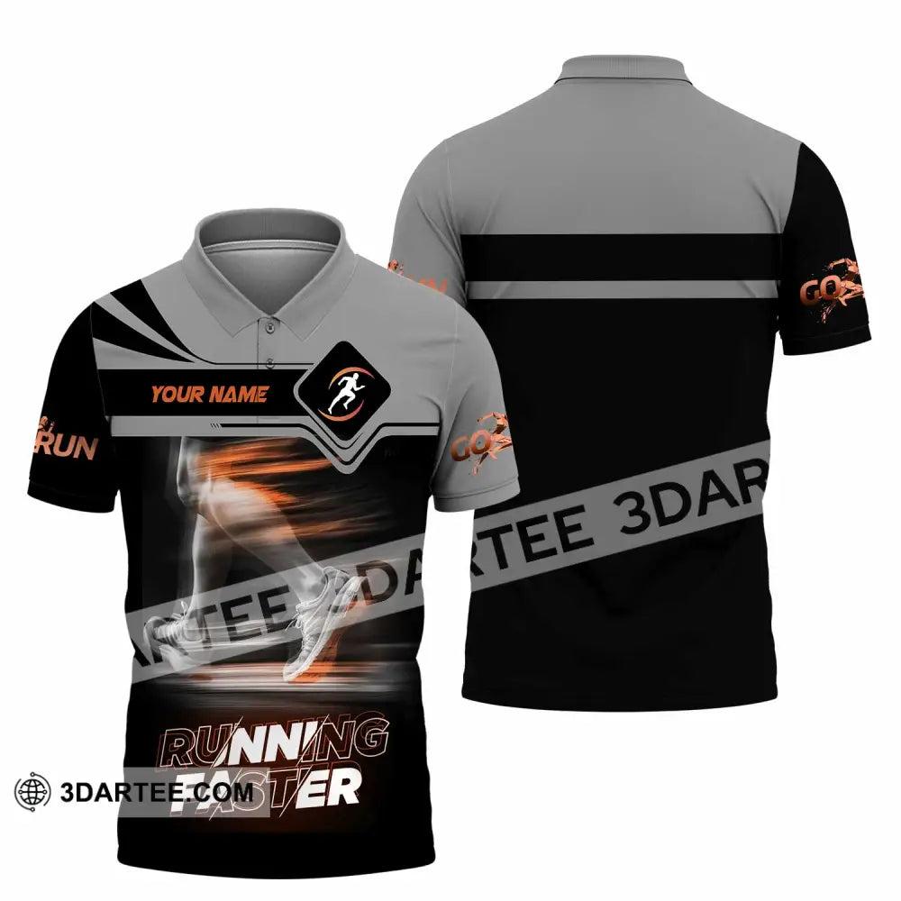 Unisex Shirt - Custom Running Faster 3D Shirt - Polo Shirt / S - T-shirt