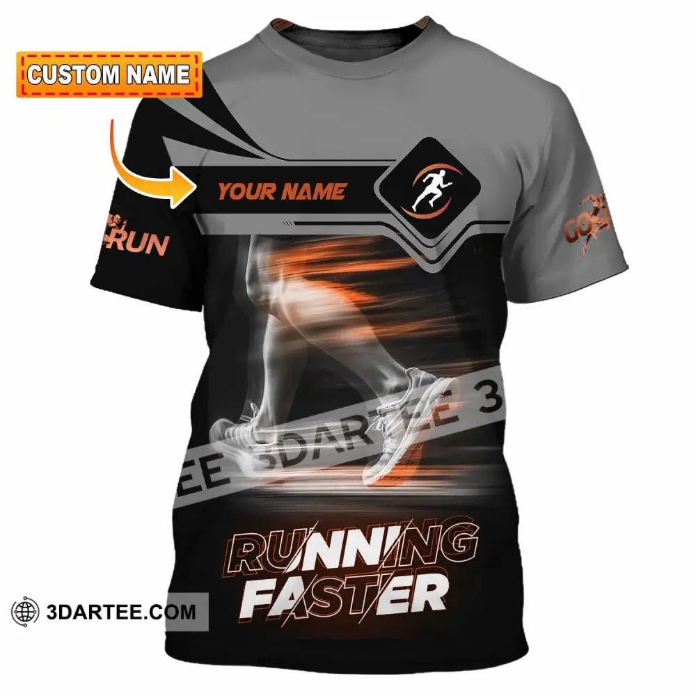 Unisex Shirt - Custom Running Faster 3D Shirt - T-shirt