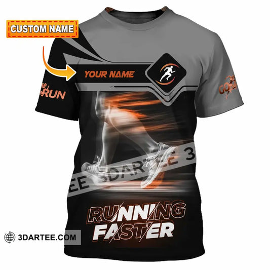Unisex Shirt - Custom Running Faster 3D Shirt - T-shirt